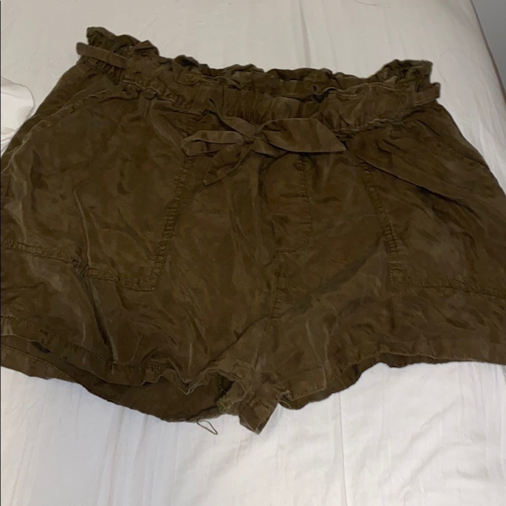 army green shorts